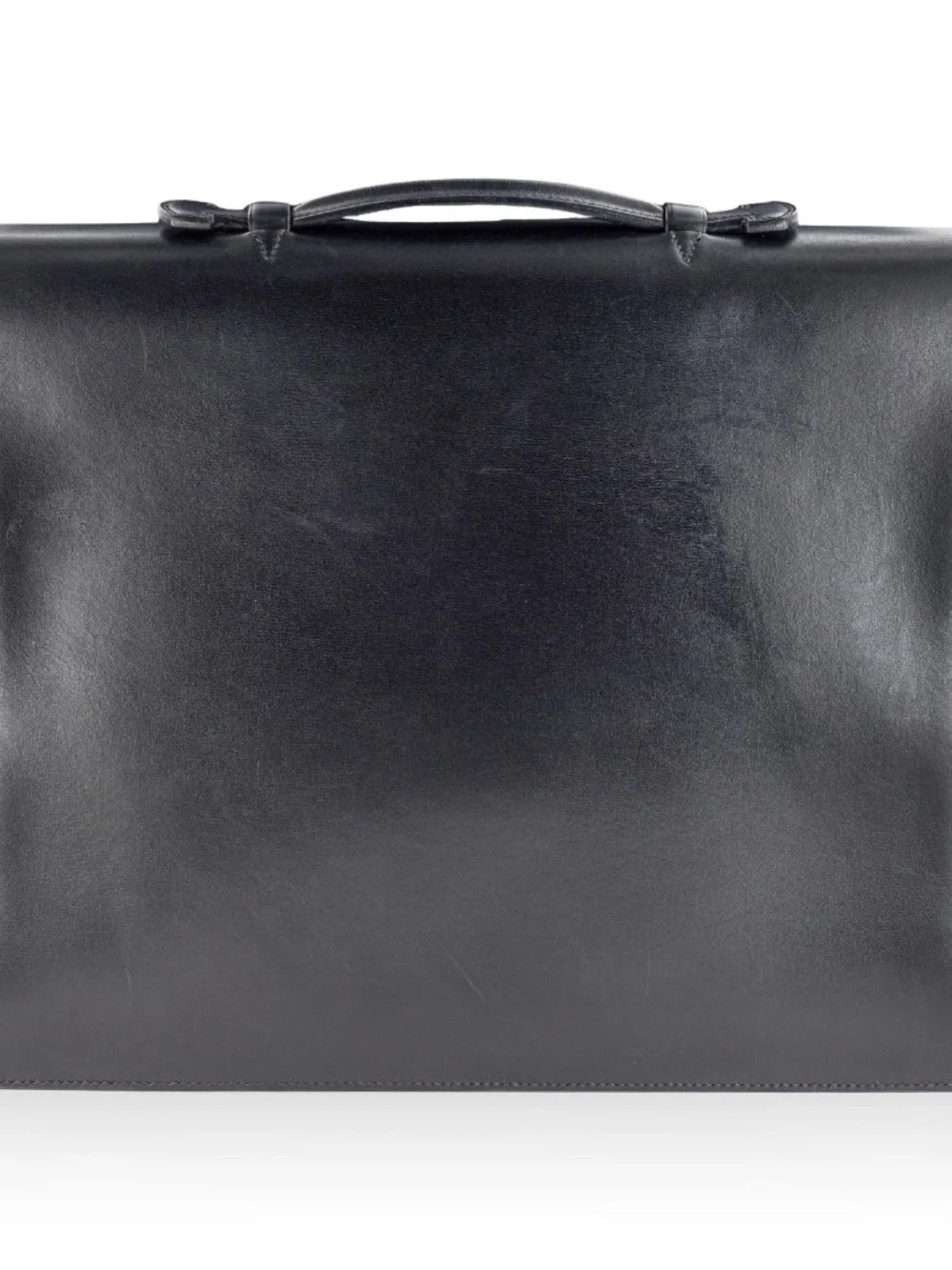 Authentic Hermes Sac A Depeches 38 Briefcase, Black color Leather